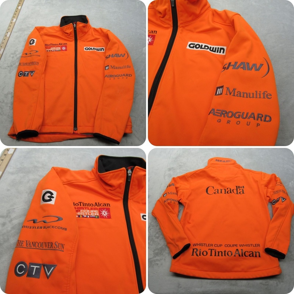 Goldwin Softshell Jacket Womens? Small Orange Whistler Cup Rio Water Resistant‎